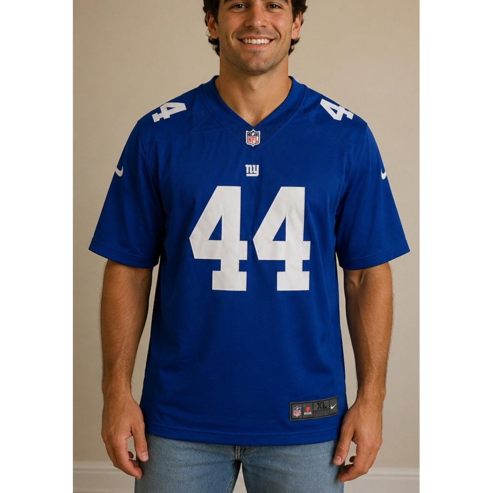 Nike Cam Skattebo New York Giants Royal Blue Team Game NFL Jersey Mens XL NEW